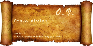 Ocsko Vivien névjegykártya