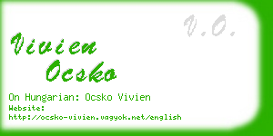 vivien ocsko business card